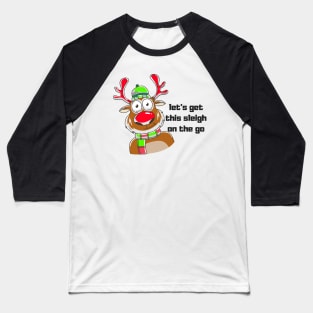 reindeer typography design Baseball T-Shirt